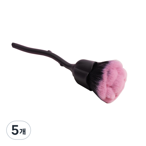 블랙 로즈 장미 네일 더스트브러쉬, 혼합색상, 5개