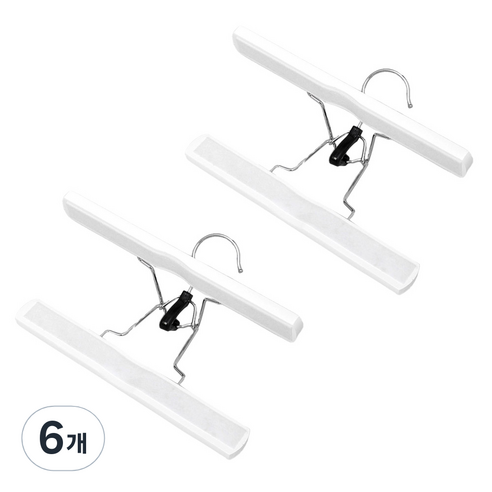 더풀문 원목 바지걸이 23cm, 화이트, 6개