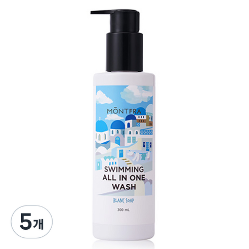 몽프라 수영장 염소 케어 올인원 워시 블랑솝, 300ml, 5개