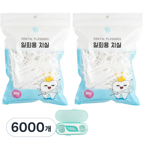 로얄클라쓰 교정 일회용 치간 치실 1010p + 케이스, 500개입, 12개