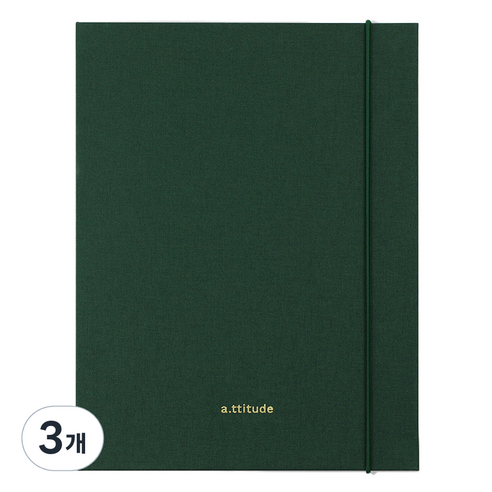 페이퍼리안 애티튜드 A5 6공 바인더, 3개, 파인 그린