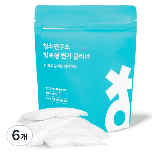 청소연구소 발포형 세정제 변기 클리너 5p, 200g, 6개