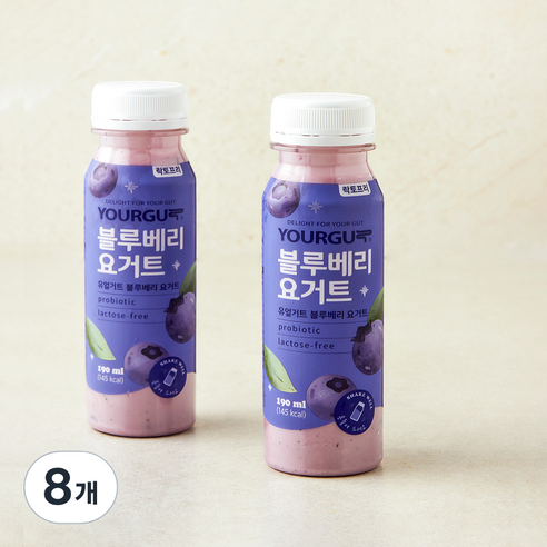 유얼거트 블루베리 요거트, 190ml, 1개입, 8개