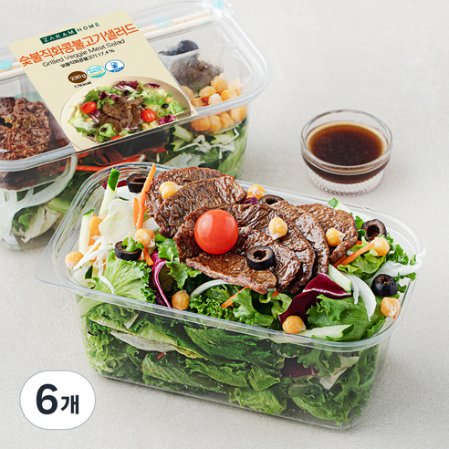 자람홈 숯불직화콩불고기 샐러드, 230g, 6개
