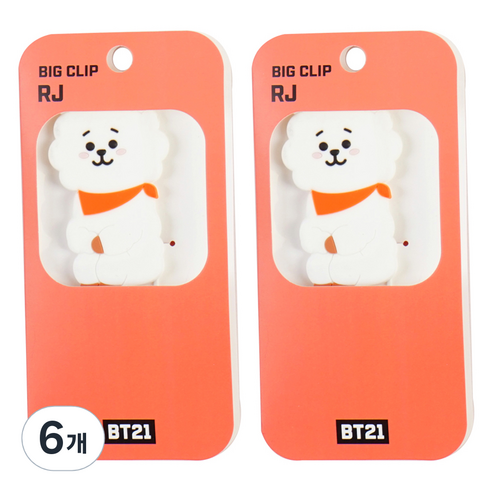 BT21 빅클립 2탄 알제이, 6개, 1개입