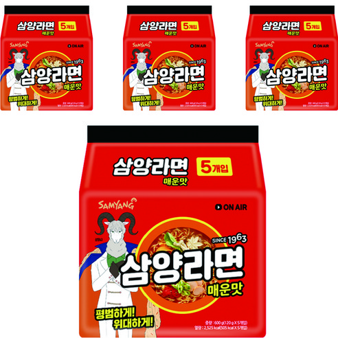 삼양라면 매운맛 120g, 20개