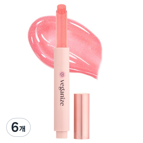 콜라겐 립 글래스 밤, 12 핑크멜론글로우, 1.8g, 6개