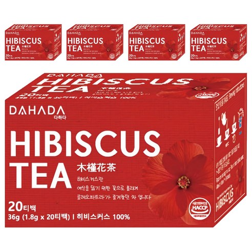 다하다 히비스커스티 20p, 1.8g, 20개입, 5개