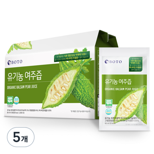 보뚜 유기농 여주즙, 5개, 2.4L