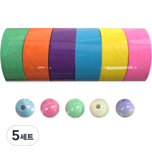 동아피엠에스 테이프볼 수구만들기 캔디 테이프 6색 3.6cm + 스타터볼 5p 세트, 랜덤발송(스타터볼), 5세트