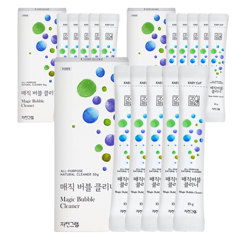 자연그램 매직버블클리너 스틱 5p, 50g, 3개