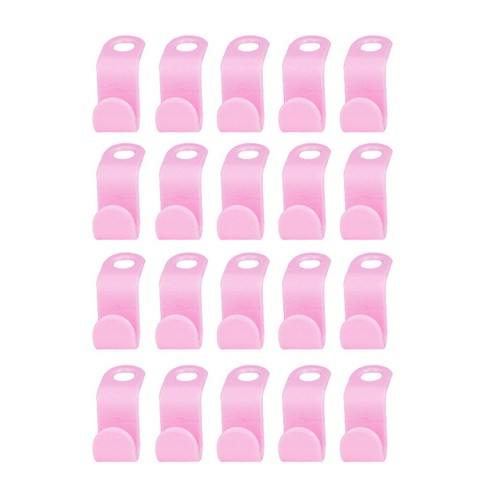 요고모지 연결형 옷걸이 S형 홀더, 핑크, 20개