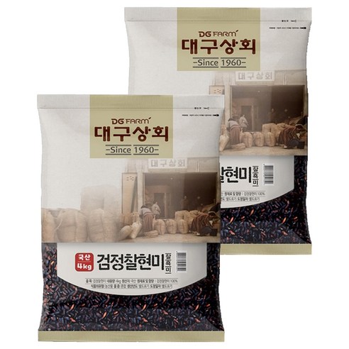 대구상회 검정찰현미, 4kg, 2개