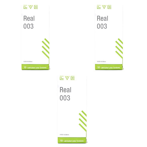 EVE Real 003 남성용 콘돔, 10개입, 3개