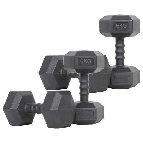 아이워너 맨즈 육각아령 블랙, 6kg, 4개