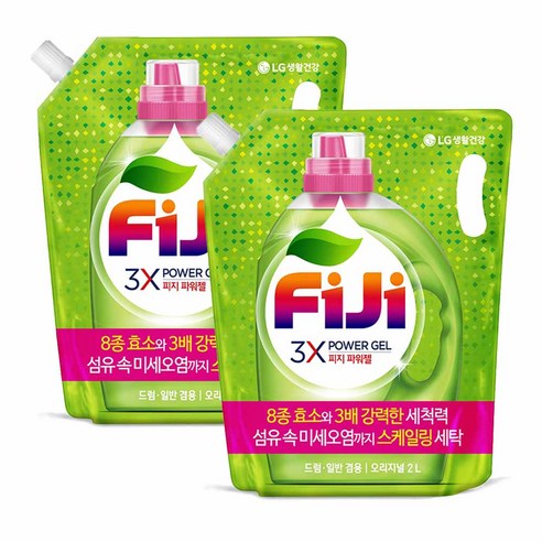 피지 3X 파워젤 프리미엄 액체세제 일반 / 드럼 겸용 오리지널 리필, 2L, 2개