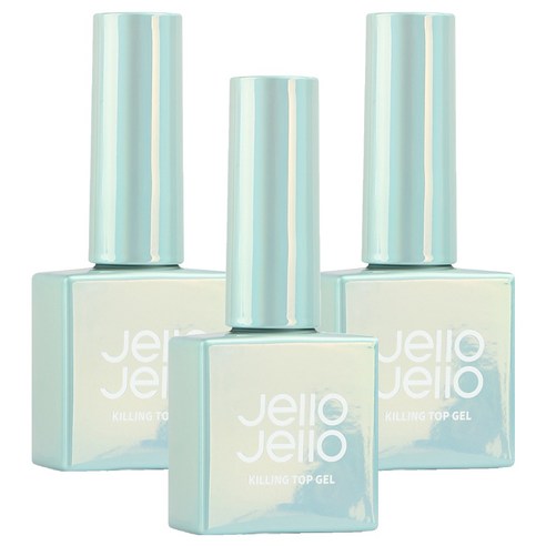젤로젤로 네일 논와이프 킬링 탑 젤, 10ml, 3개