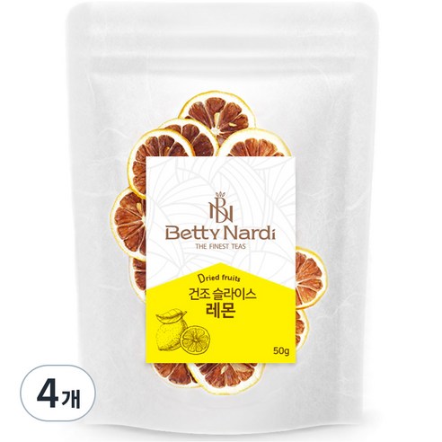 베티나르디 건조과일 슬라이스 레몬, 50g, 4개