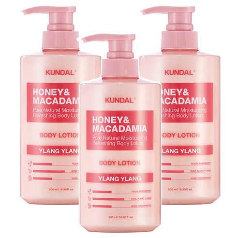 쿤달 퓨어 바디로션 일랑일랑향, 500ml, 3개