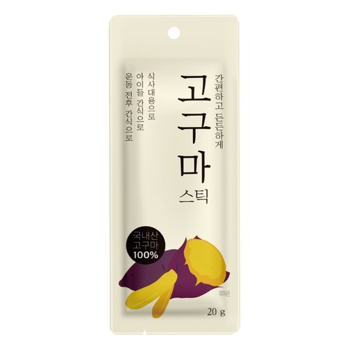 자연다움 국내산 고구마 스틱, 20g, 1개