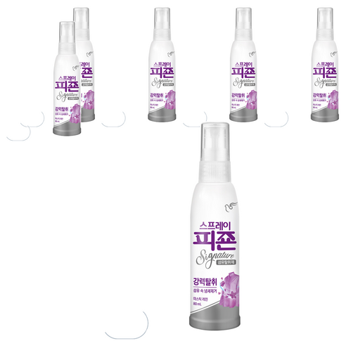 스프레이 피죤 섬유탈취제 강력탈취 시그니처, 80ml, 6개