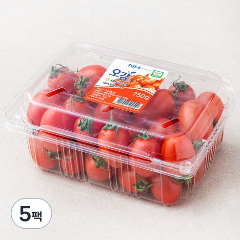 세도농협 GAP 인증 대추 방울 토마토, 750g, 5팩