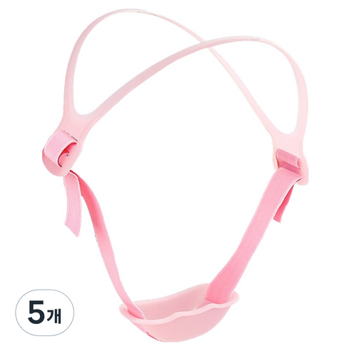 포근상점 입벌림방지 수면 실리콘 턱 밴드 핑크, 5개