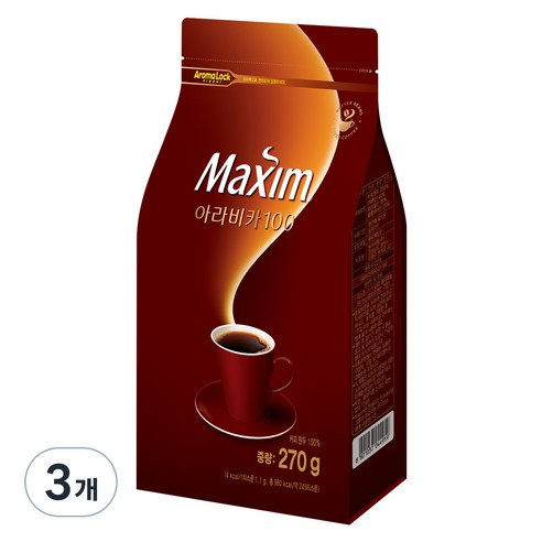 맥심 아라비카 100, 270g, 1개입, 3개