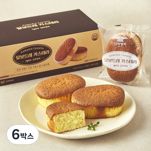 신라명과 달보드레카스테라 5개입, 180g, 6박스