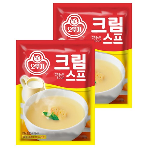 오뚜기 크림 스프, 80g, 2개