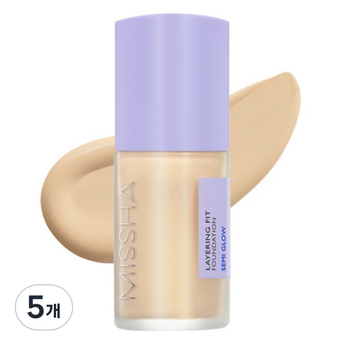 미샤 레이어링 핏 세미 글로우 파운데이션 35ml, 23호 샌드, 5개