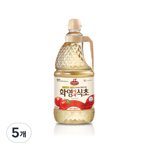 대상 쉐프원 화영 사과 식초, 1.8L, 5개