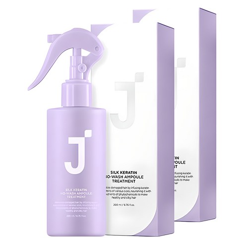 제이숲 실크 케라틴 노워시 앰플 트리트먼트 헤어미스트, 200ml, 2개