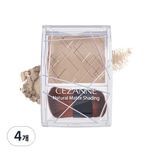 세잔느 내추럴 매트 쉐이딩 2.7g, 01 라이트 브라운, 4개