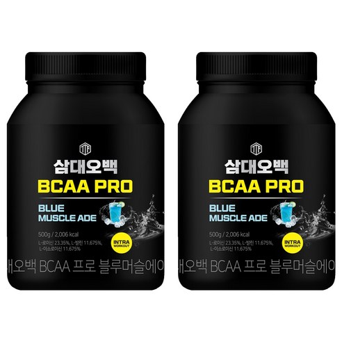 삼대오백 BCAA 프로 헬스보충제 블루머슬에이드, 33회분, 15g, 2개
