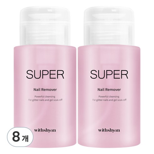 위드샨 대용량 펌프형 슈퍼 네일 리무버, 200ml, 8개