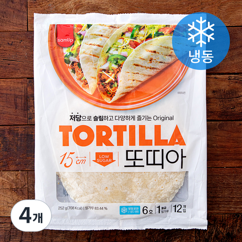 삼립 또띠아 6호 (냉동), 21g, 4개, 12개입