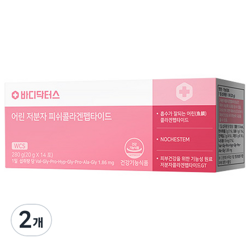 바디닥터스 WCS 어린 저분자 피쉬 콜라겐 펩타이드 14p, 280g, 2개