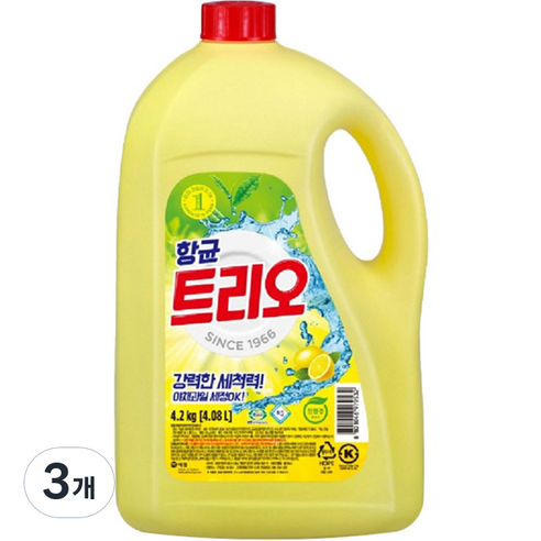 트리오 주방세제, 4.2kg, 3개