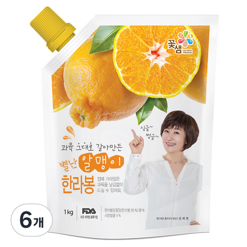 꽃샘 별난 알맹이 한라봉, 1kg, 6개