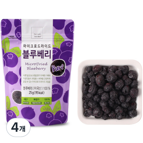 딜라잇가든 마이크로드라이드 블루베리, 4개, 25g