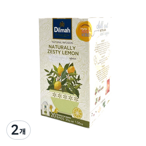 딜마 Funtea 내츄럴 제스티 레몬 과실차, 1.5g, 20개입, 2개