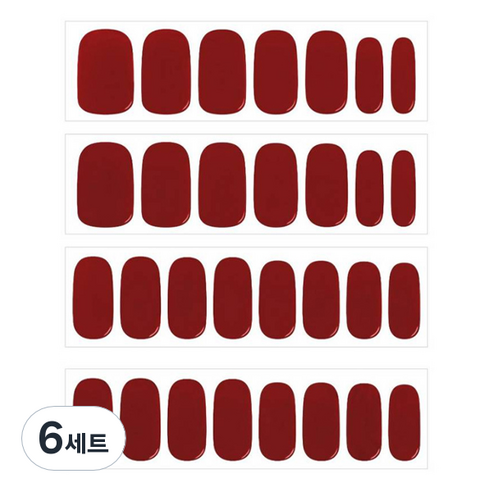데싱디바 글로우 네일스티커 20p 세트, 하트, 6세트