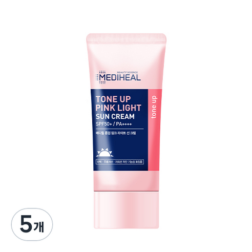 메디힐 톤업 핑크 라이트 선 크림 SPF50+ PA++++, 45ml, 5개
