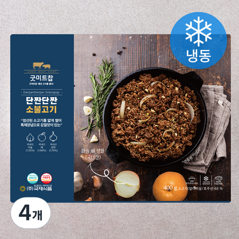 굿미트찹 단짠단짠 소불고기 (냉동), 400g, 4개