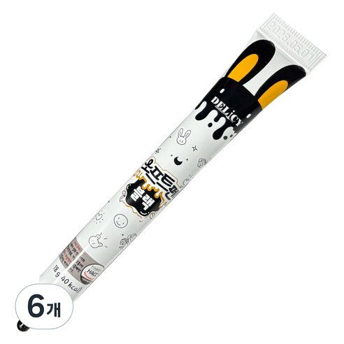 델리시 상상앤드 굳지 않는 데코 초코 크림 소프트펜 블랙, 18g, 6개