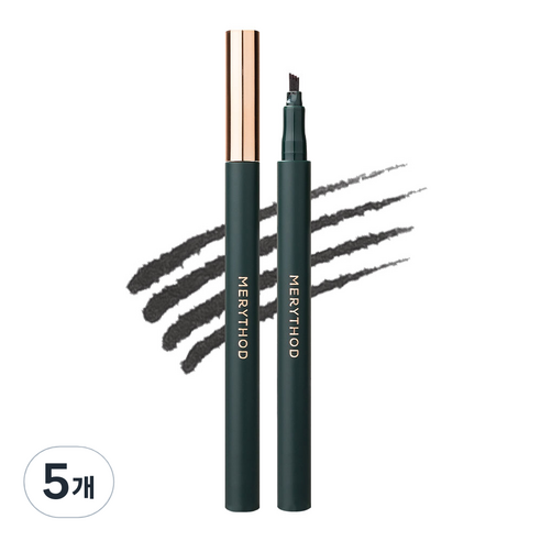 메리쏘드 릴타투 아이브로우 펜 0.9g, 03 그레이블랙, 5개