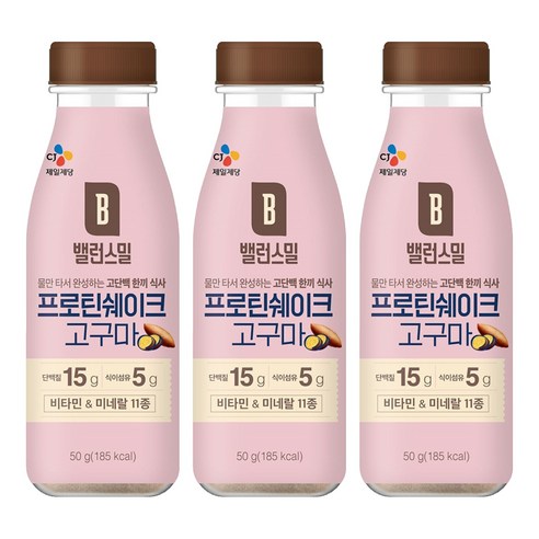 CJ제일제당 밸런스밀 고구마, 50g, 3개