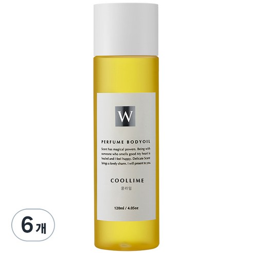 화이트센트 향기좋은 모이스처 마사지 바디오일 쿨라임, 120ml, 6개