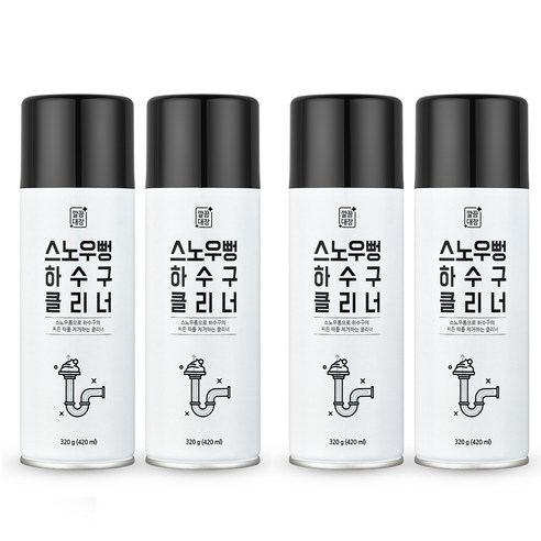 깔끔대장 스노우 뻥 하수구클리너, 2개, 340g